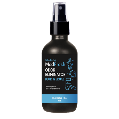 MedFresh Odor Eliminator Spray – Unscented  – Medical-Grade Odor Neutralizer for Boots, Braces, and Post-Op Gear – Non-Toxic, Skin-Safe, Fragrance-Free, Made in USA