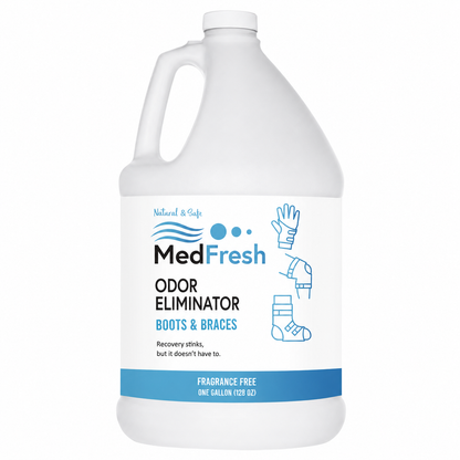 MedFresh Odor Eliminator Spray – Unscented  – Medical-Grade Odor Neutralizer for Boots, Braces, and Post-Op Gear – Non-Toxic, Skin-Safe, Fragrance-Free, Made in USA