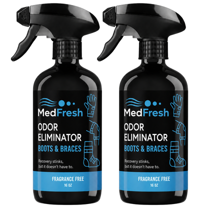 MedFresh Odor Eliminator Spray – Unscented  – Medical-Grade Odor Neutralizer for Boots, Braces, and Post-Op Gear – Non-Toxic, Skin-Safe, Fragrance-Free, Made in USA
