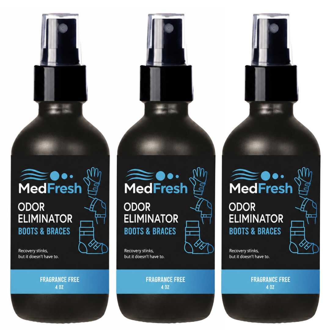 MedFresh Odor Eliminator Spray – Unscented  – Medical-Grade Odor Neutralizer for Boots, Braces, and Post-Op Gear – Non-Toxic, Skin-Safe, Fragrance-Free, Made in USA