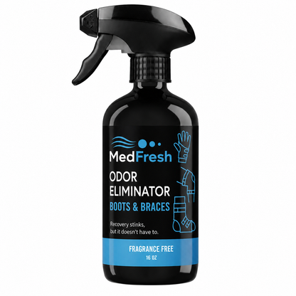 MedFresh Odor Eliminator Spray – Unscented  – Medical-Grade Odor Neutralizer for Boots, Braces, and Post-Op Gear – Non-Toxic, Skin-Safe, Fragrance-Free, Made in USA